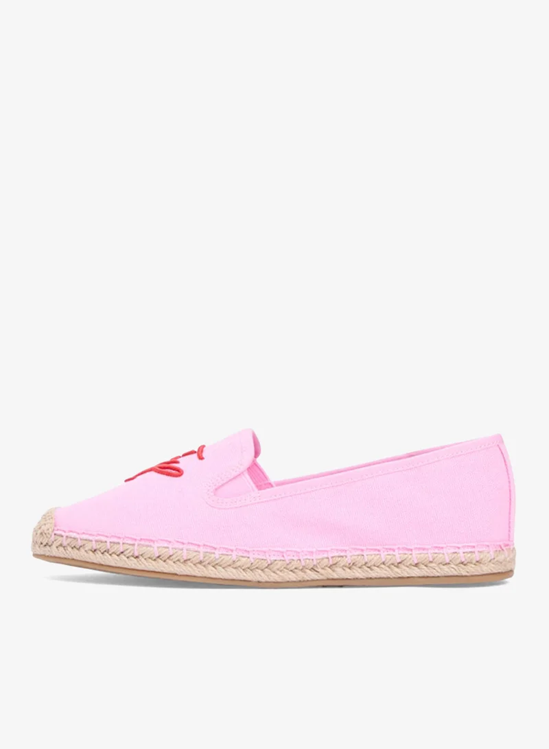 TOMMY HILFIGER Logo Embroidery Canvas Espadrilles